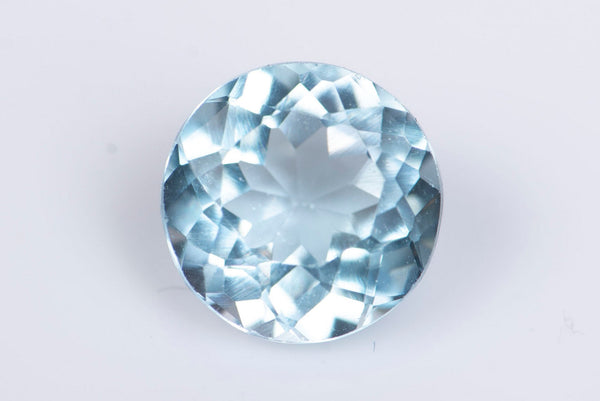 Natural Light Blue Topaz 0.91ct 6mm Round Cut