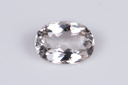 Light pink morganite beryl 0.65ct oval cut