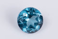 Естествен топаз Лондонско синьо 0.32ct 4mm кръгла шлифовка, единичен камък за бижута