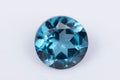 Естествен топаз Лондонско синьо 0.33ct 4mm кръгла шлифовка, единичен камък за бижута