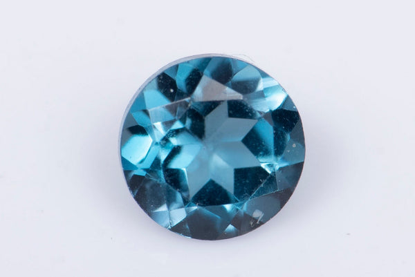 Естествен топаз Лондонско синьо 0.33ct 4mm кръгла шлифовка №1
