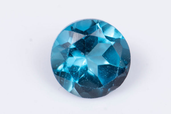 Естествен топаз Лондонско синьо 0.58ct 5mm кръгла шлифовка №1