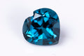 Natural London blue topaz 1.39ct heart cut loose gemstone for jewelry