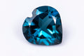 Естествен топаз Лондонско синьо 1.41ct сърцевидна шлифовка, единичен камък за бижута