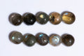 Natural labradorite 10pcs 6mm round cabochons 11.48ct loose gemstones
