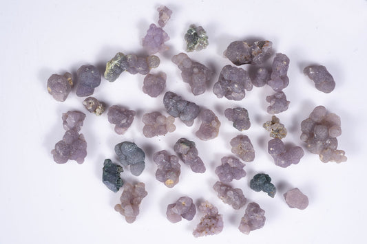 Natural grape agate crystal cluster lot 38g purple botryoidal