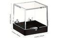 Mini clear display box with hinged lid 3.4cm for gemstone storage and display
