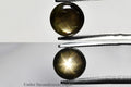 Natural black 6-ray star sapphire 1.40ct 6.5mm unheated round cabochon loose gemstone for jewelry