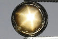 Natural black 6-ray star sapphire 1.41ct 6mm round cabochon untreated loose gemstone for jewelry