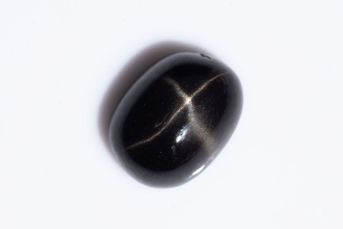 Natural Black Star Diopside 2.35ct 9x7mm Oval Cabochon
