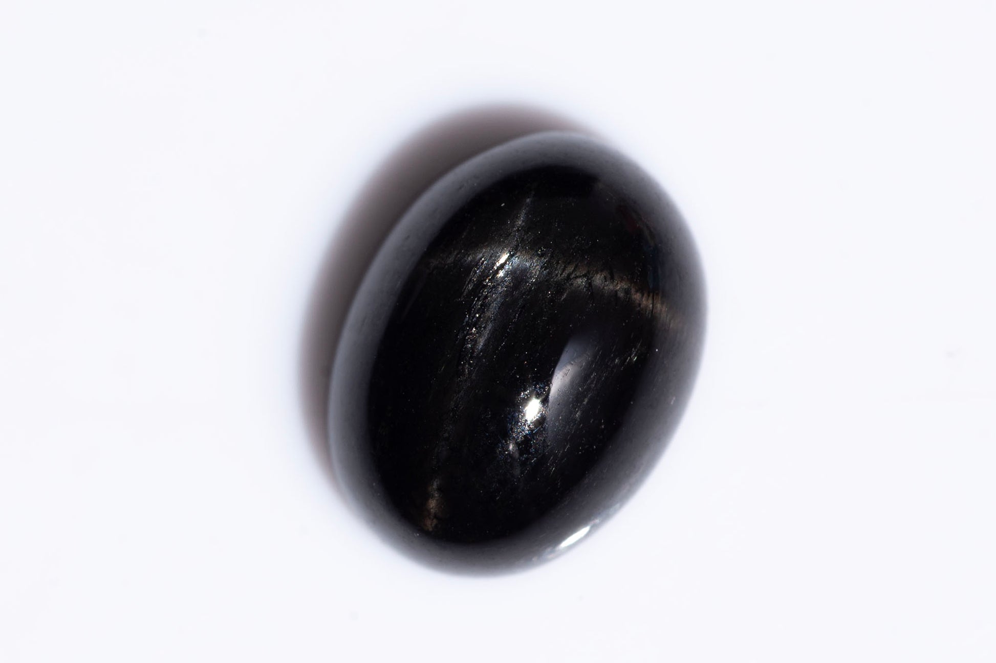 Natural black star diopside 2.47ct 9x7mm oval cabochon loose gemstone
