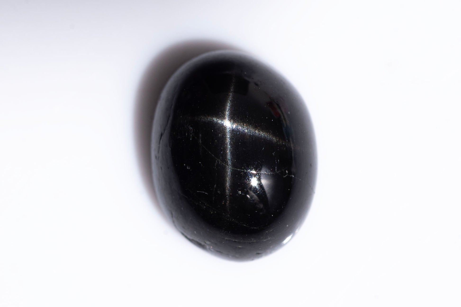 Natural black star diopside 2.65ct 9x7mm oval cabochon loose gemstone