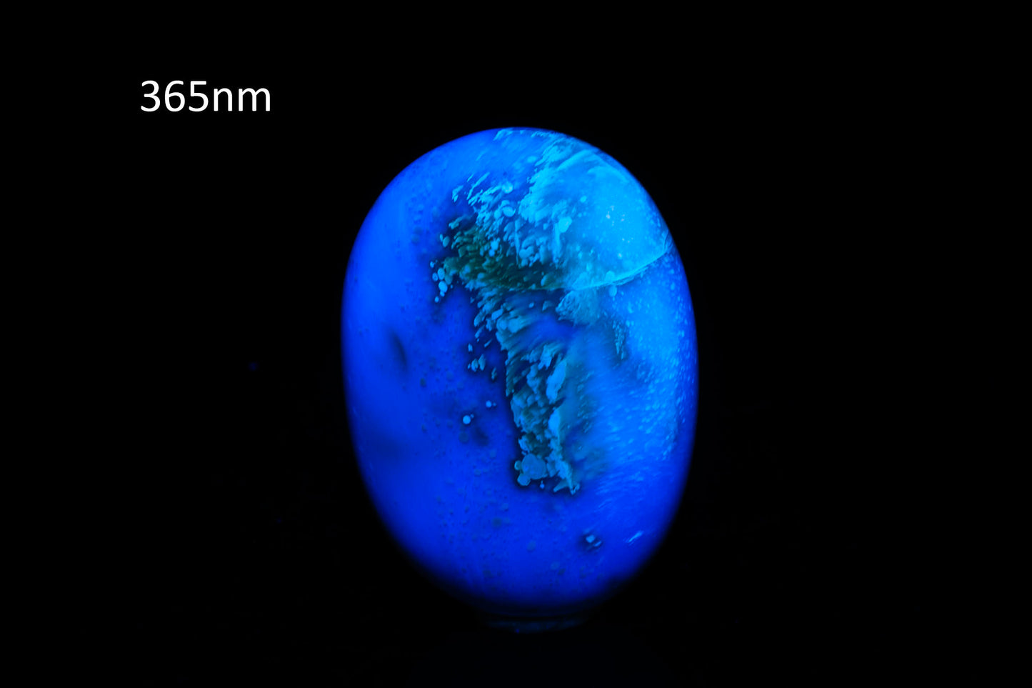 Natural blue amber from Indonesia 29.5ct polished rare collector gemstone