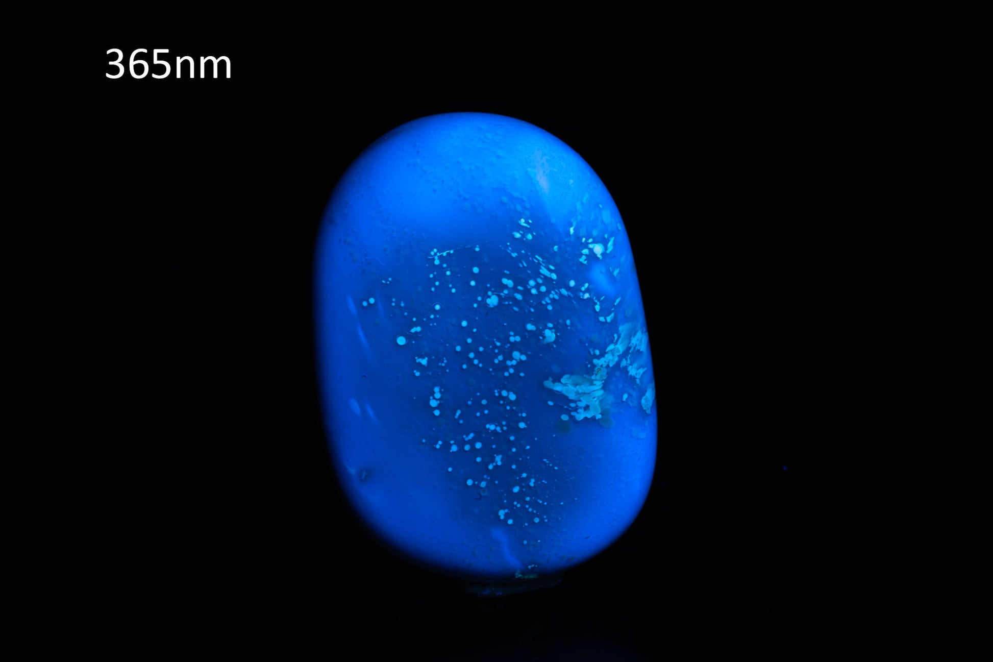 Natural blue amber from Indonesia 45.5ct polished rare collector gemstone