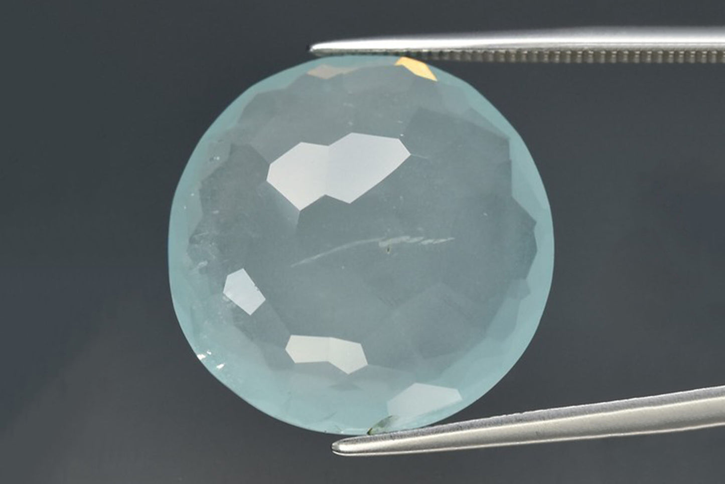 Natural blue aquamarine 12.99ct round cut faceted loose gemstone for jewelry