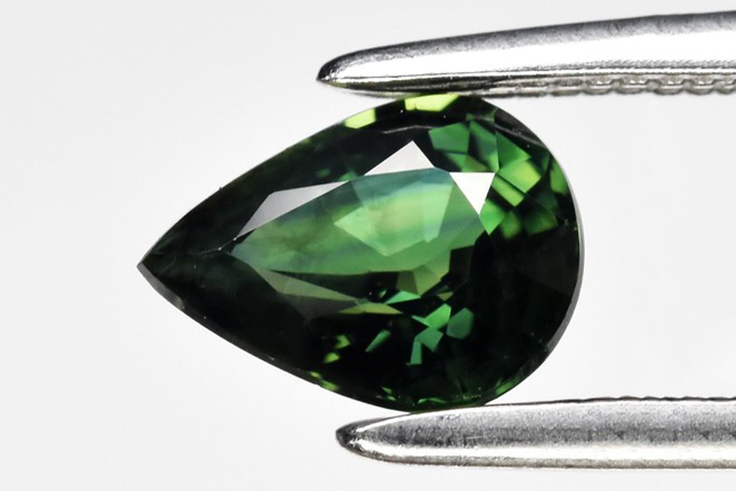 Natural blue green sapphire 0.83ct VS pear cut heated loose gemstone Australia origin