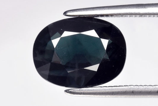Natural bluish green sapphire 2.09ct 9x7mm oval cut heated loose gemstone for jewelry