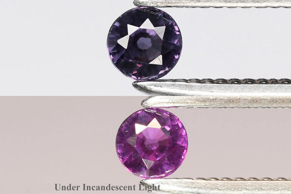 Natural Color Change Garnet 0.12ct 2.7mm VS Round Cut