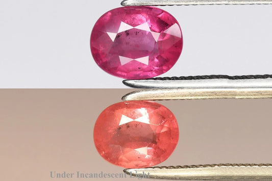 Natural color change garnet 0.76ct 5.7x4.5mm oval cut loose gemstone