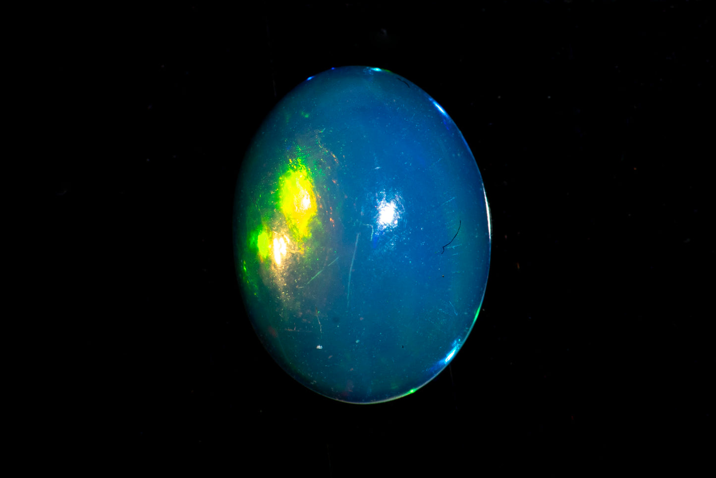 Natural Ethiopian opal 0.82ct 9x7mm oval cabochon loose gemstone