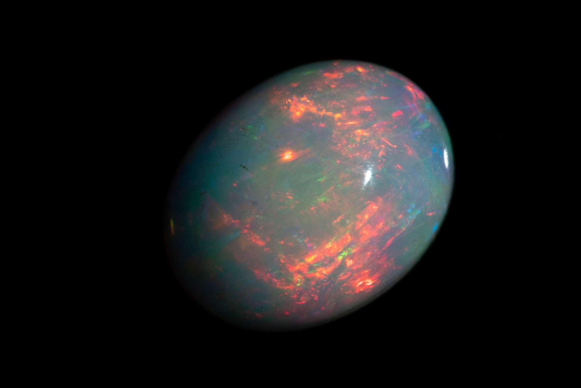 Natural Ethiopian opal 1.49ct 9x7mm oval cabochon loose gemstone