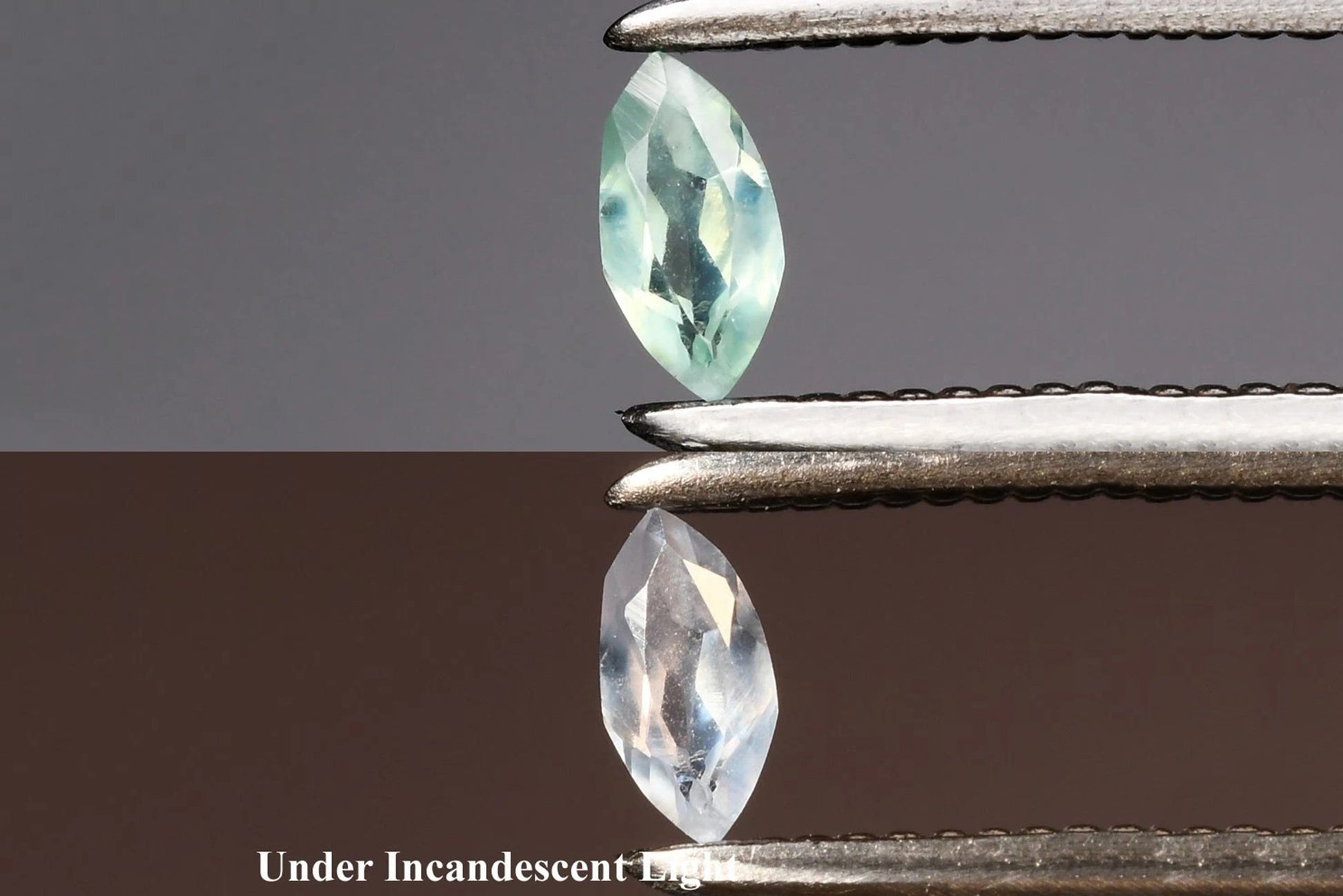 Natural green alexandrite color change gemstone 0.06ct marquise cut 3.7x1.8mm