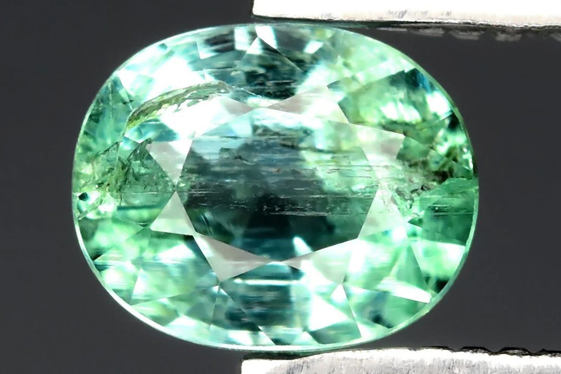 Natural green emerald 0.41ct 5x4.2mm oval cut loose gemstone Nigeria origin