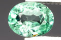 Natural green emerald 0.42ct 5.5x4.2mm oval cut loose gemstone Nigeria origin