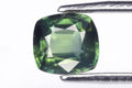 Естествен зелен сапфир 0.67ct VS 5.2x4.8mm cushion шлифовка, нагряван, единичен камък, произход Австралия