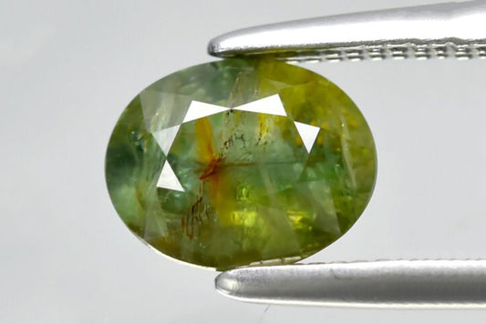 Natural green sapphire 1.02ct 6.3x5mm oval cut unheated loose gemstone Tanzania origin