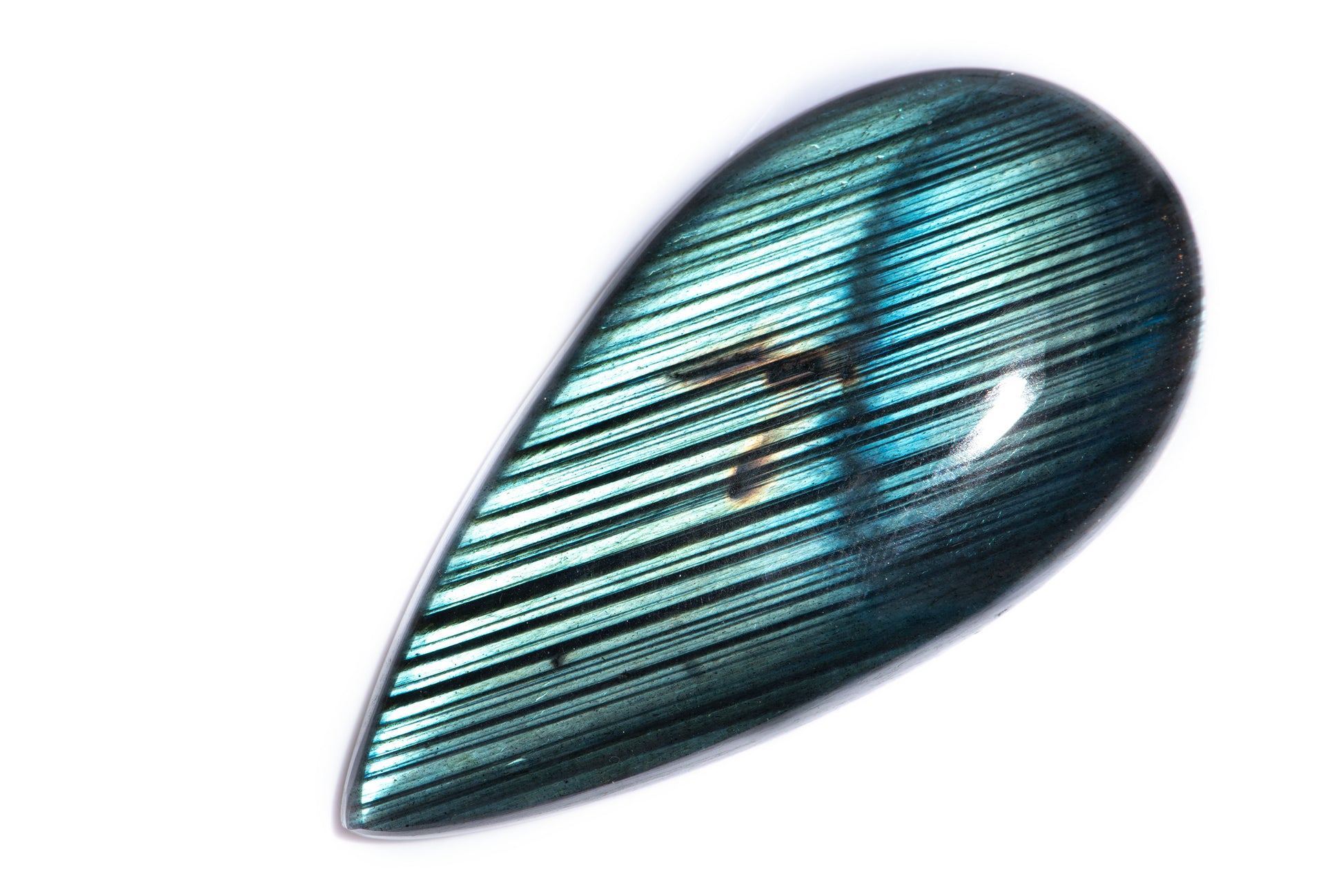 Natural labradorite 110ct teardrop cabochon loose gemstone for jewelry
