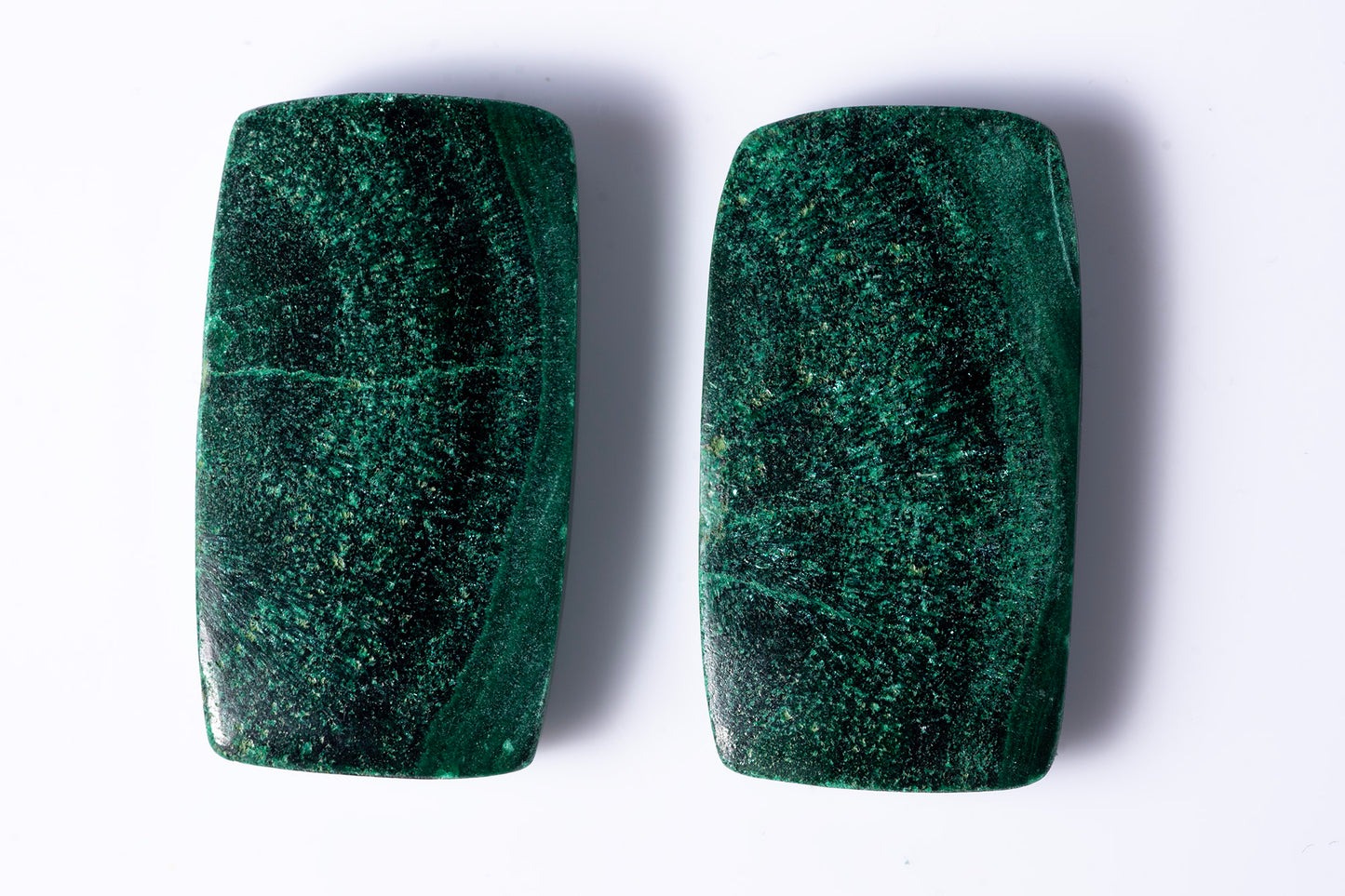 Natural malachite matched pair 44.4ct 24x13mm octagon cabochons loose gemstones