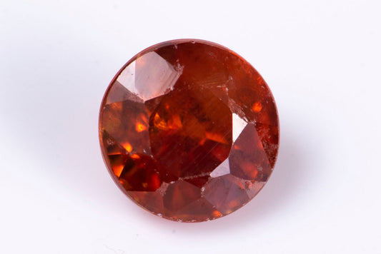 Natural orange zircon 1.128ct 5.5mm round cut
