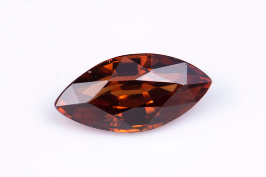 Natural orange zircon 1.74ct VS untreated marquise cut