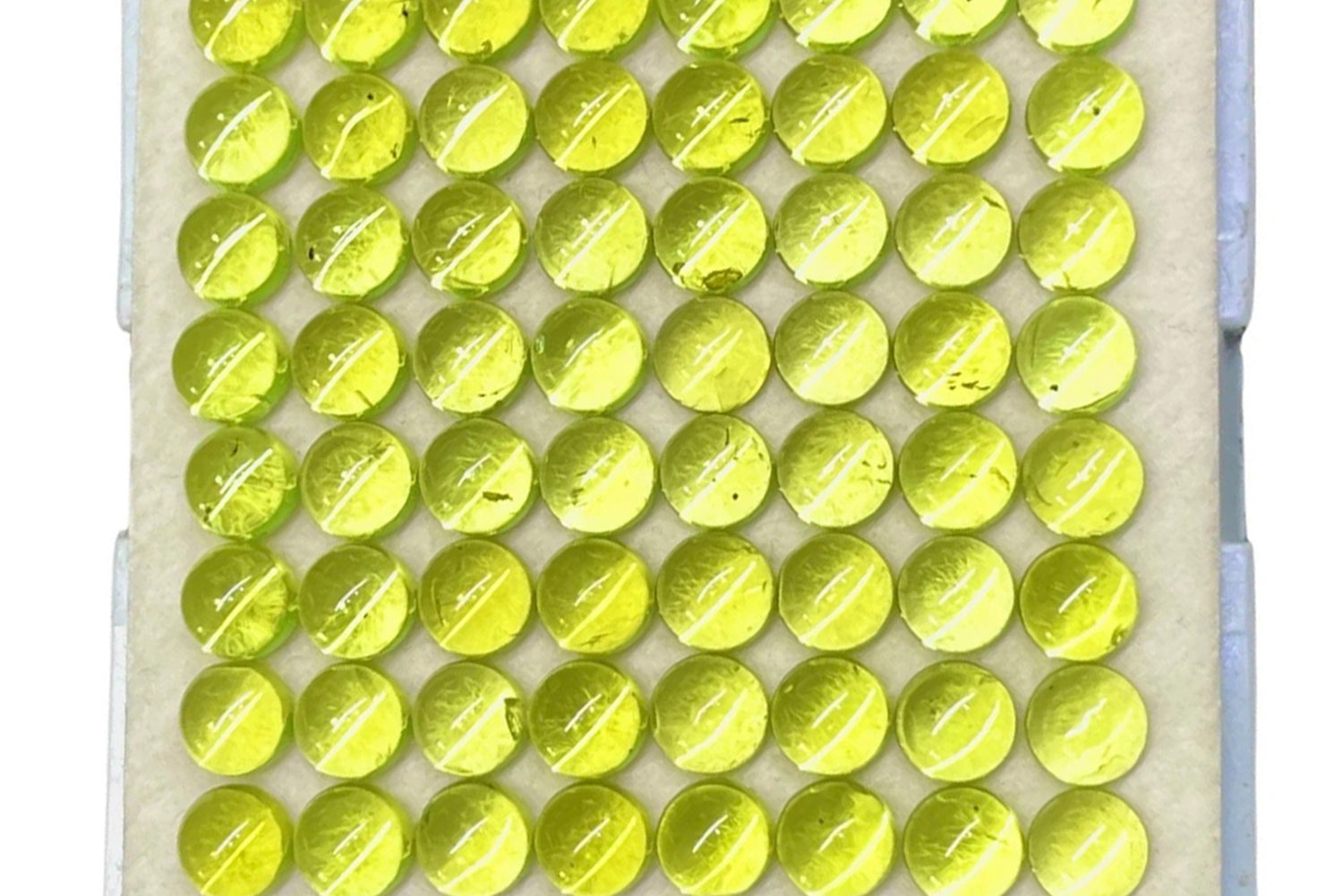 Natural peridot 5mm round cabochon loose gemstone for jewelry