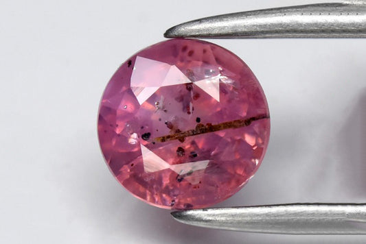 Natural pink sapphire 0.77ct 5mm round cut heated loose gemstone for jewelry