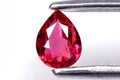 Natural pinkish red ruby 0.17ct 4x3mm pear cut unheated loose gemstone for jewelry