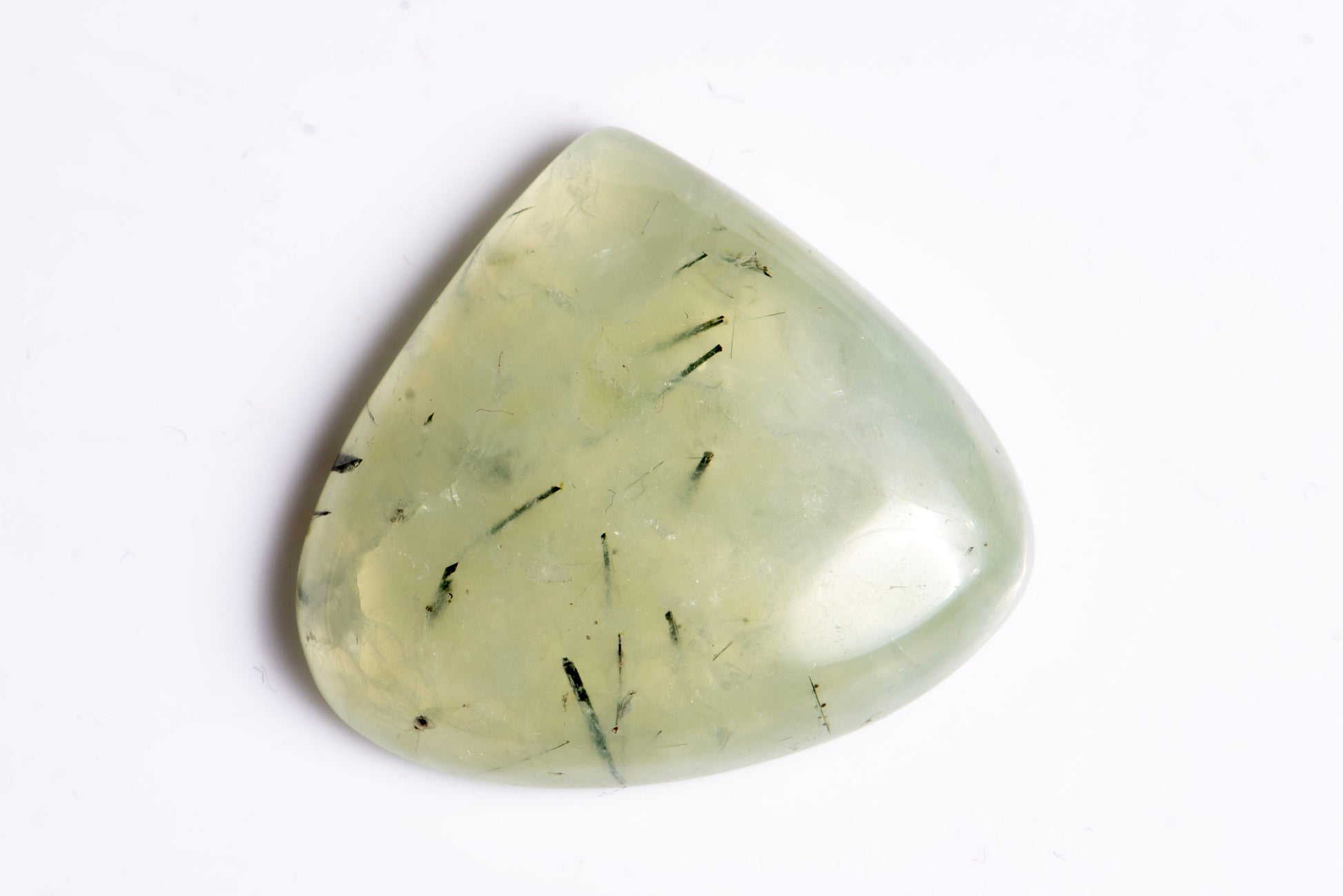Natural prehnite 33ct teardrop cabochon green loose gemstone for jewelry