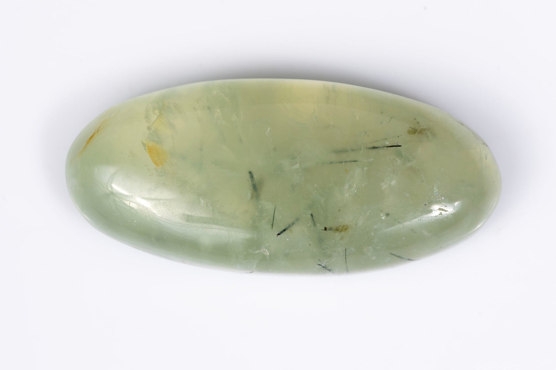 Natural prehnite 35ct oval cabochon loose gemstone for jewelry making