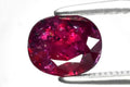 Natural purplish red ruby 1.01ct 6.5x5.5mm cushion cut heated loose gemstone for jewelry