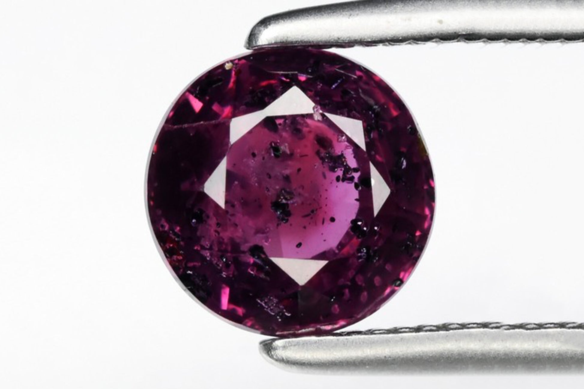 Natural purplish red ruby 1.17ct 5.9mm round cut unheated loose gemstone for jewelry