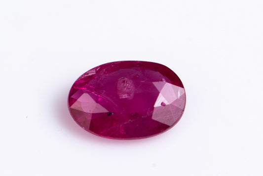 Natural ruby 0.15ct oval cut heated Siam origin loose gemstone for jewelry