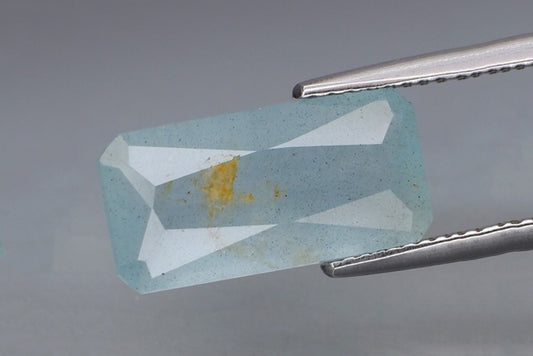Natural sky blue aquamarine 5.55ct octagon step cut loose gemstone for jewelry