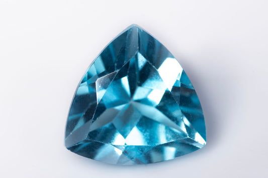 Natural sky blue topaz 2.85ct 9mm trillion cut loose gemstone for jewelry