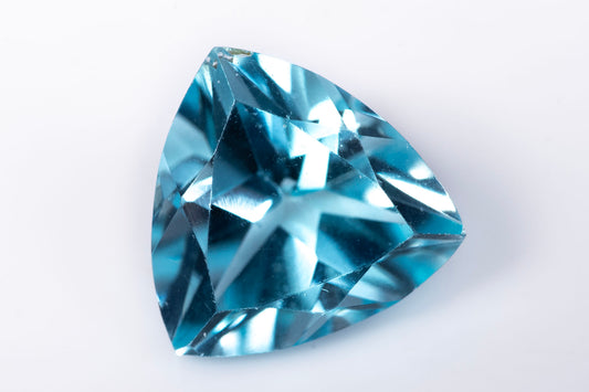 Natural sky blue topaz 2.97ct 9mm trillion cut loose gemstone for jewelry