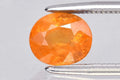 Natural spessartite garnet orange 1.07ct 6.2x5.2mm oval cut loose gemstone