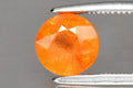 Natural orange spessartite garnet 1.44ct 6.5mm round cut loose gemstone