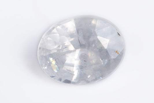 Natural white sapphire 1.64ct heated Ceylon Sri Lanka origin loose gemstone for jewelry