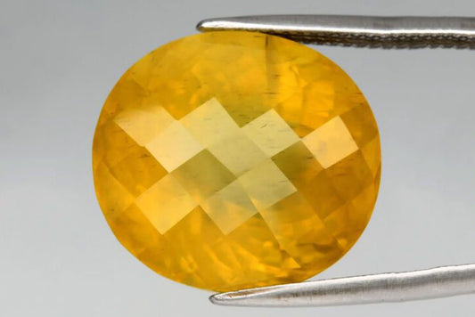 Natural yellow apatite 21ct cushion cut loose gemstone for jewelry