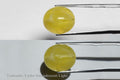 Natural yellow cat's eye opal 13.50ct oval cabochon loose gemstone